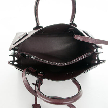 Saint Laurent Grained Calfskin Small Classic Sac De Jour Armaranto 5 of 7