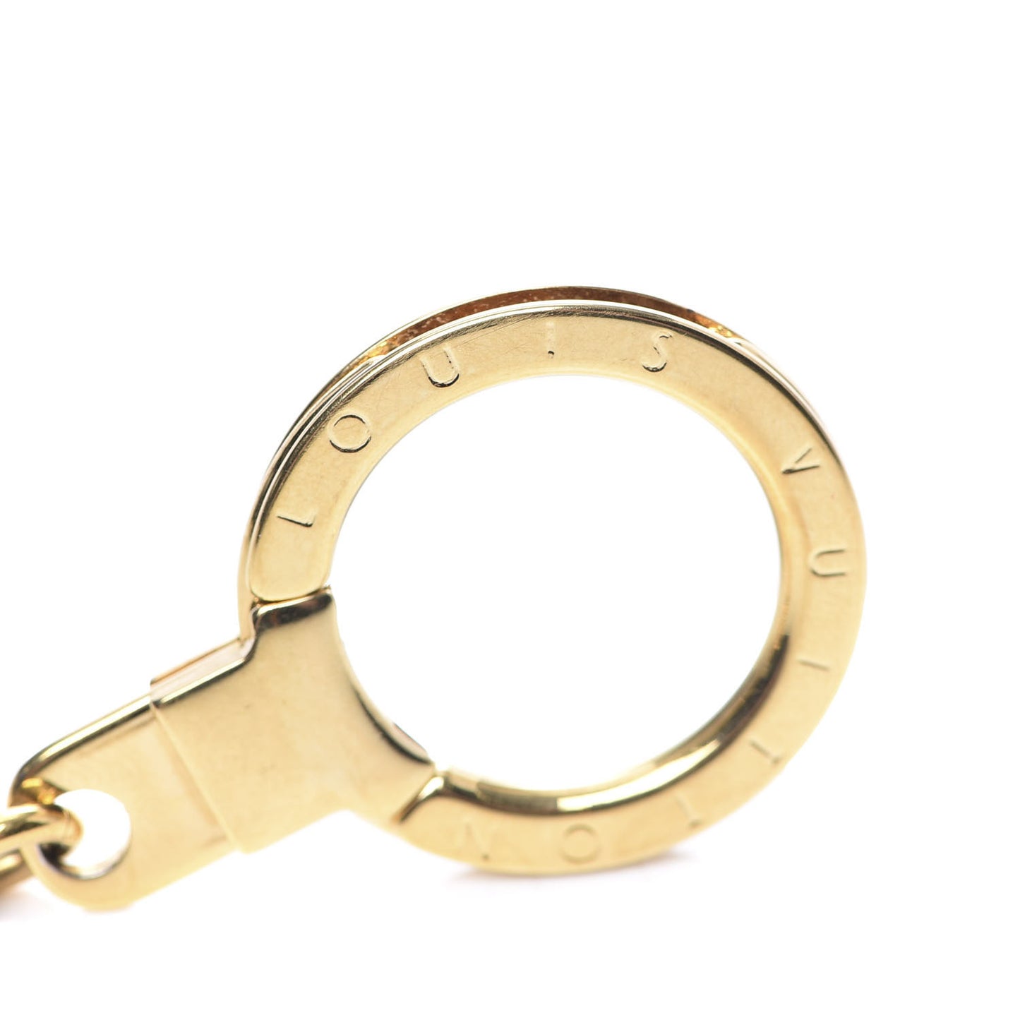 Metal Pochette Extender Key Ring Chain Gold