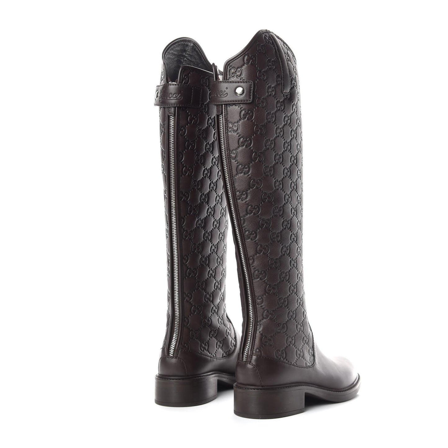 Guccissima Calfskin Miro Soft Knee High Riding Boots 36 Chocolate