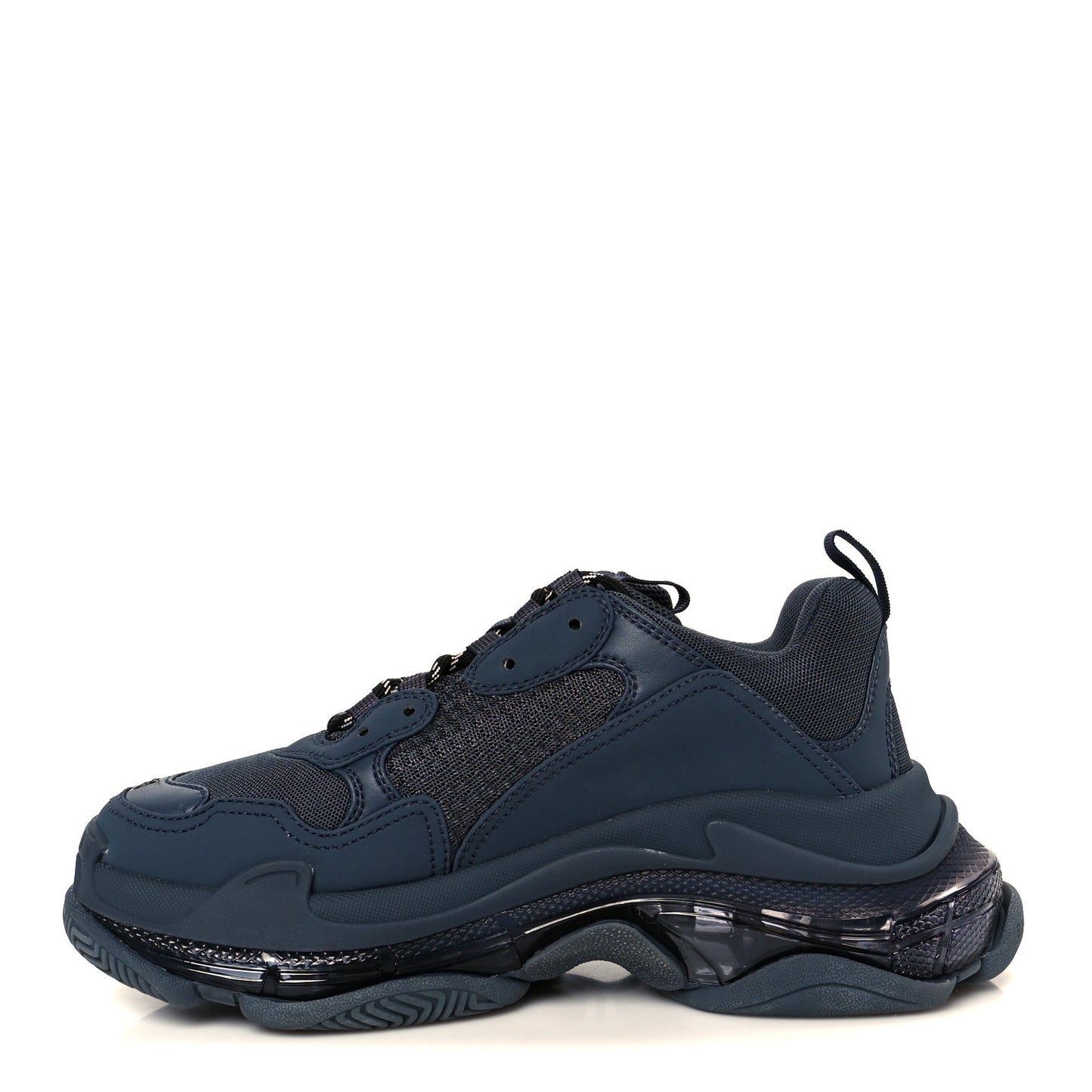 Fabric Mesh Clear Sole Fluo Mens Triple S Sneakers 40 Ombre Blue