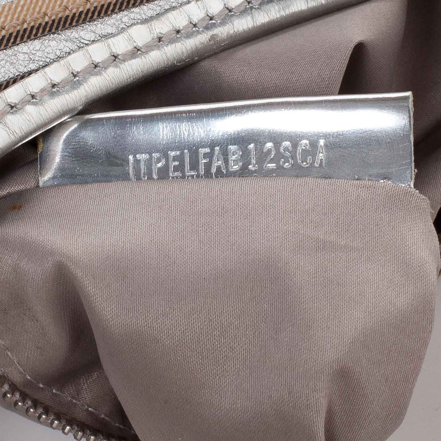 House Check Sliced Brook Hobo Metallic Silver