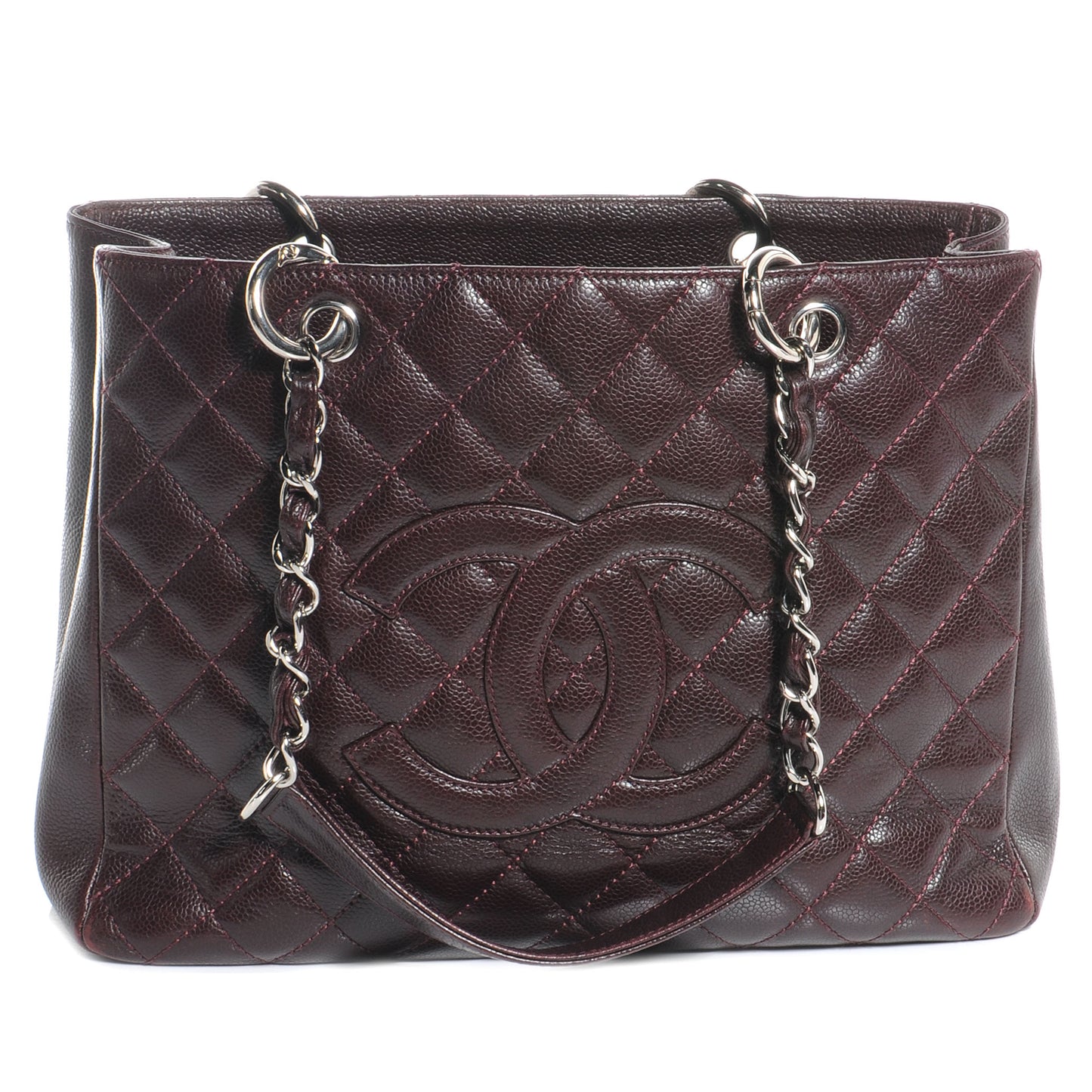 Caviar Grand Shopping Tote GST Dark Brown