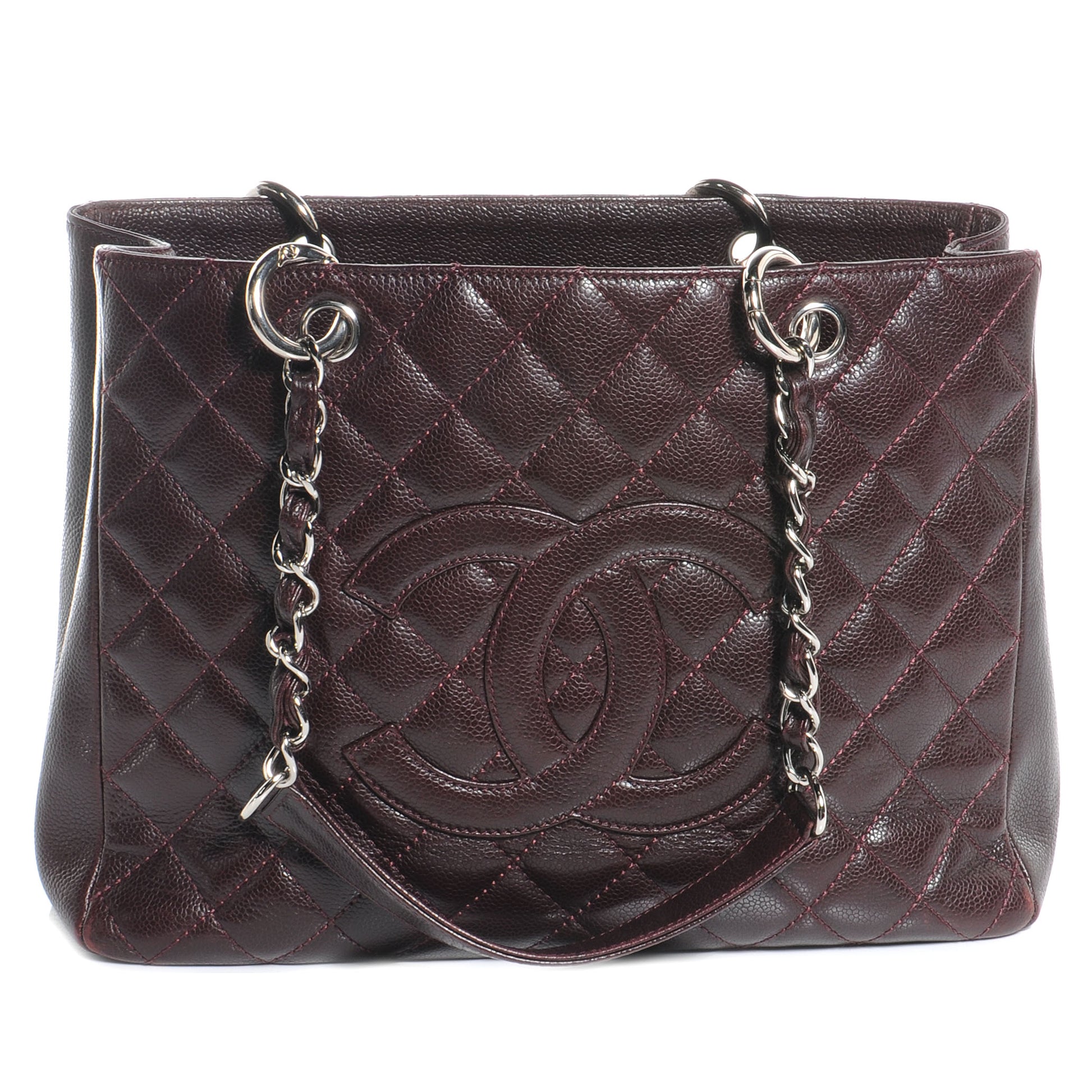 Chanel Caviar Grand Shopping Tote GST Dark Brown 2 of 8
