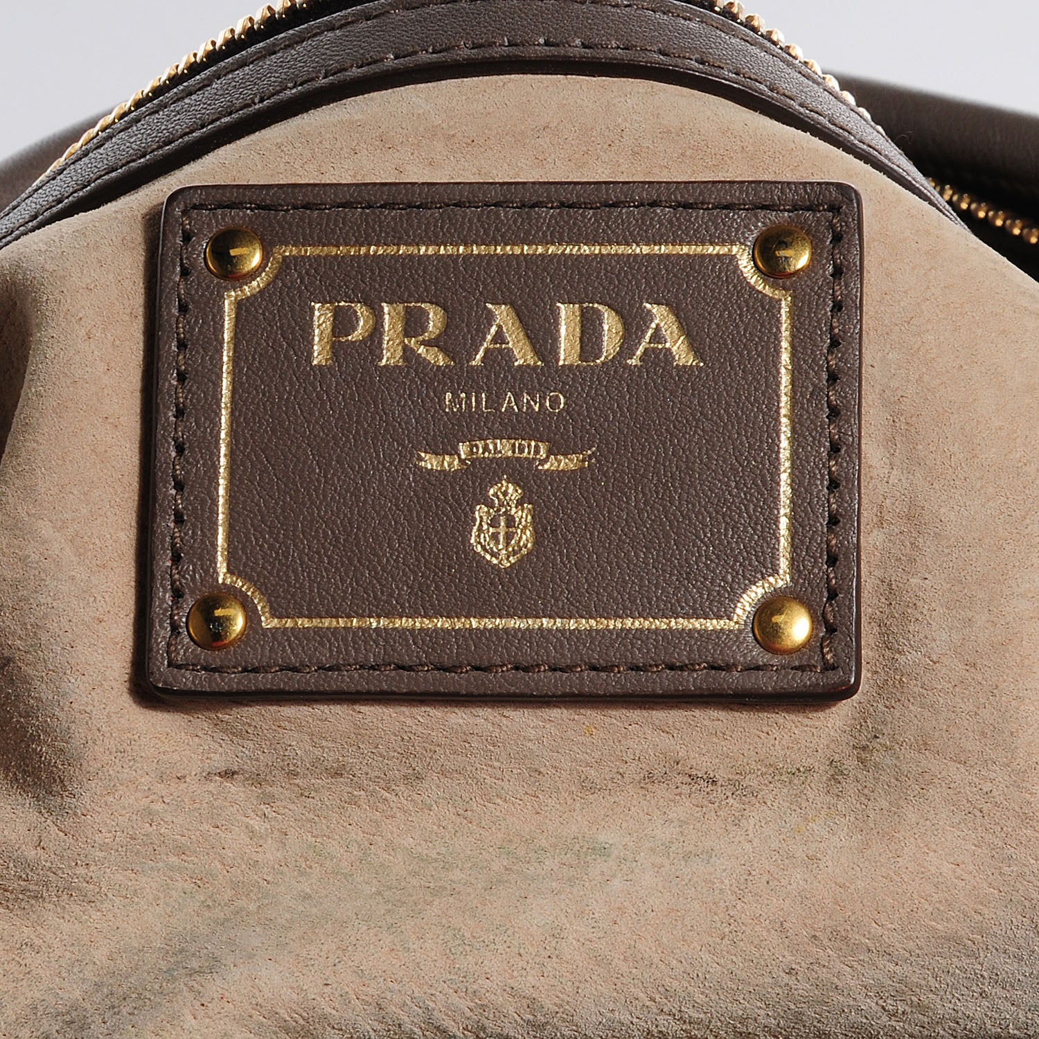 Prada Soft Calf Shopping Satchel Bag Bambu 7 of 8