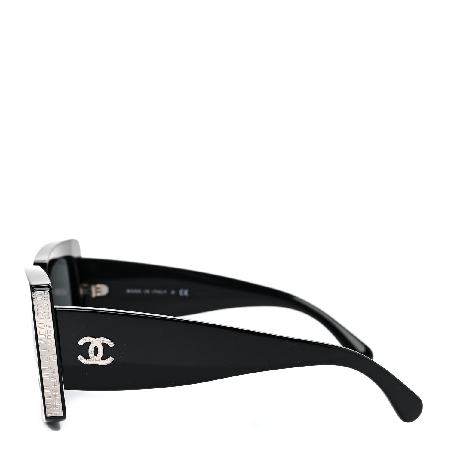 Chanel Acetate Rectangle Sunglasses 5435 Black 3 of 7