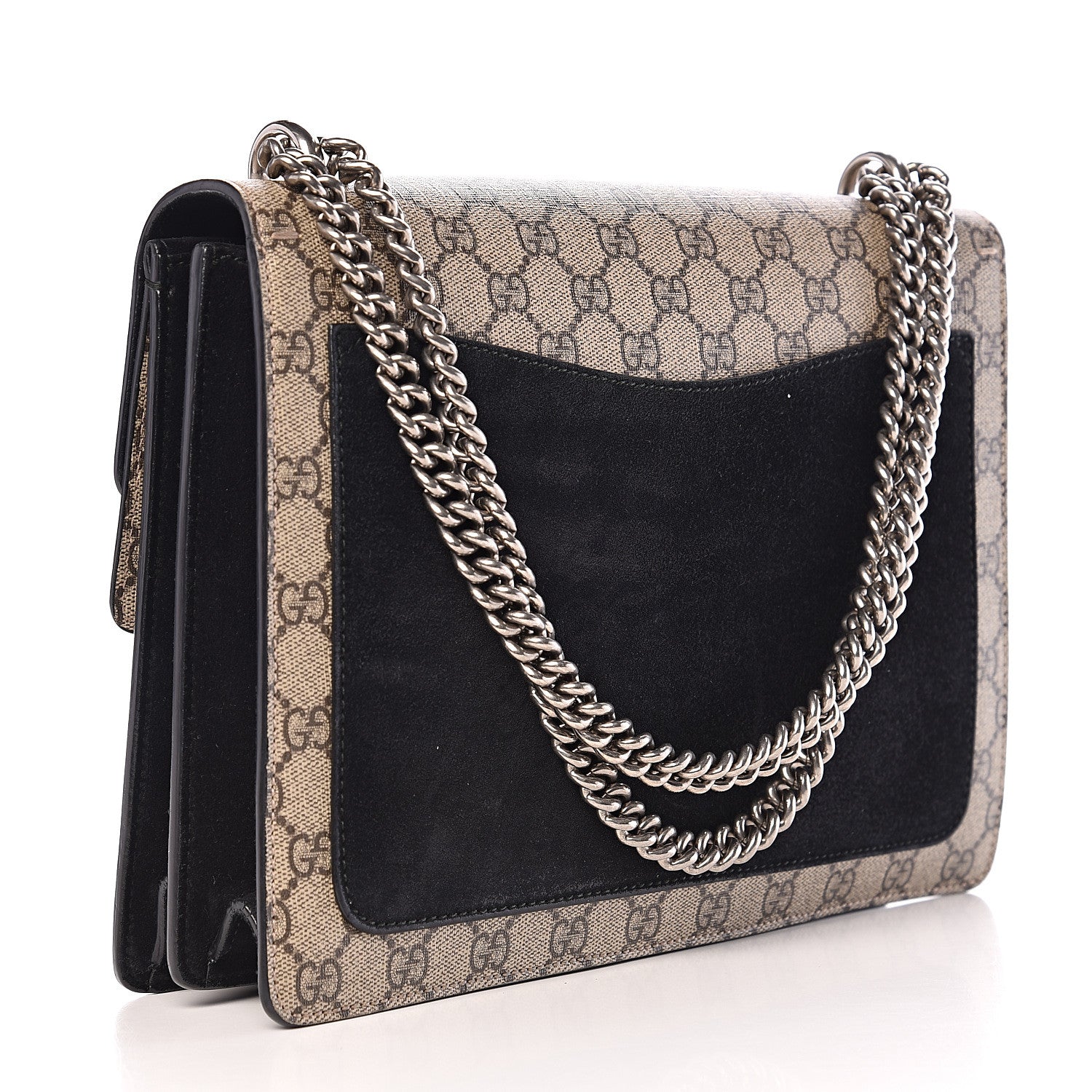 Gucci GG Supreme Monogram Medium Dionysus Shoulder Bag Black 2 of 11
