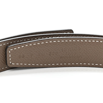 Hermes Swift Epsom 24mm Belt Strap 85 Black Etoupe 3 of 4