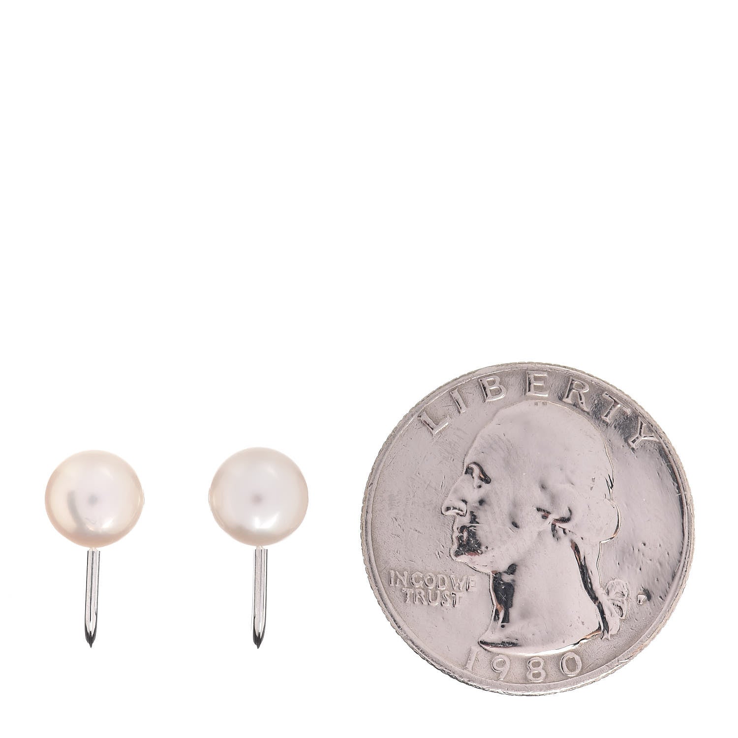 Mikimoto 14K White Gold 7-7.5mm Akoya Pearl Screw-Back Earrings 2 of 4