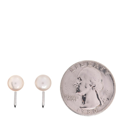 Mikimoto 14K White Gold 7-7.5mm Akoya Pearl Screw-Back Earrings 2 of 4