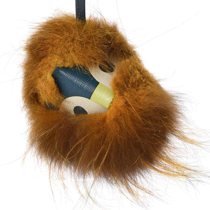 Fendi Fox Fur Vitello Lucy Junior Mini Monster Bag Bug Charm Ocean Multicolor Giallo 6 of 6