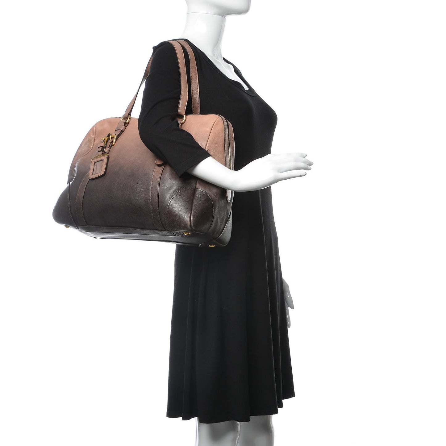 Glace Calf Shoulder Bag Fumo Sfumato