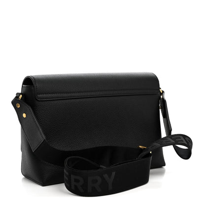 Burberry Grainy Calfskin Vintage Check Note Crossbody Bag Black 3 of 10