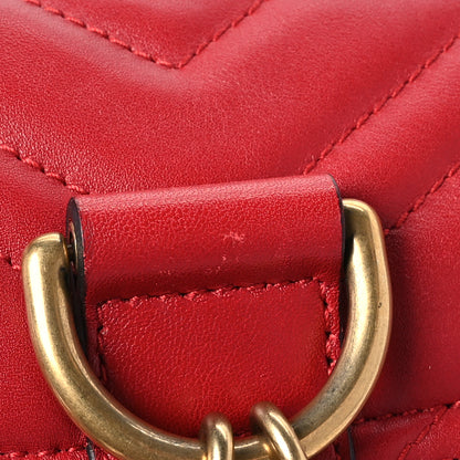 Gucci Calfskin Matelasse GG Marmont Flap Backpack Hibiscus Red 11 of 11