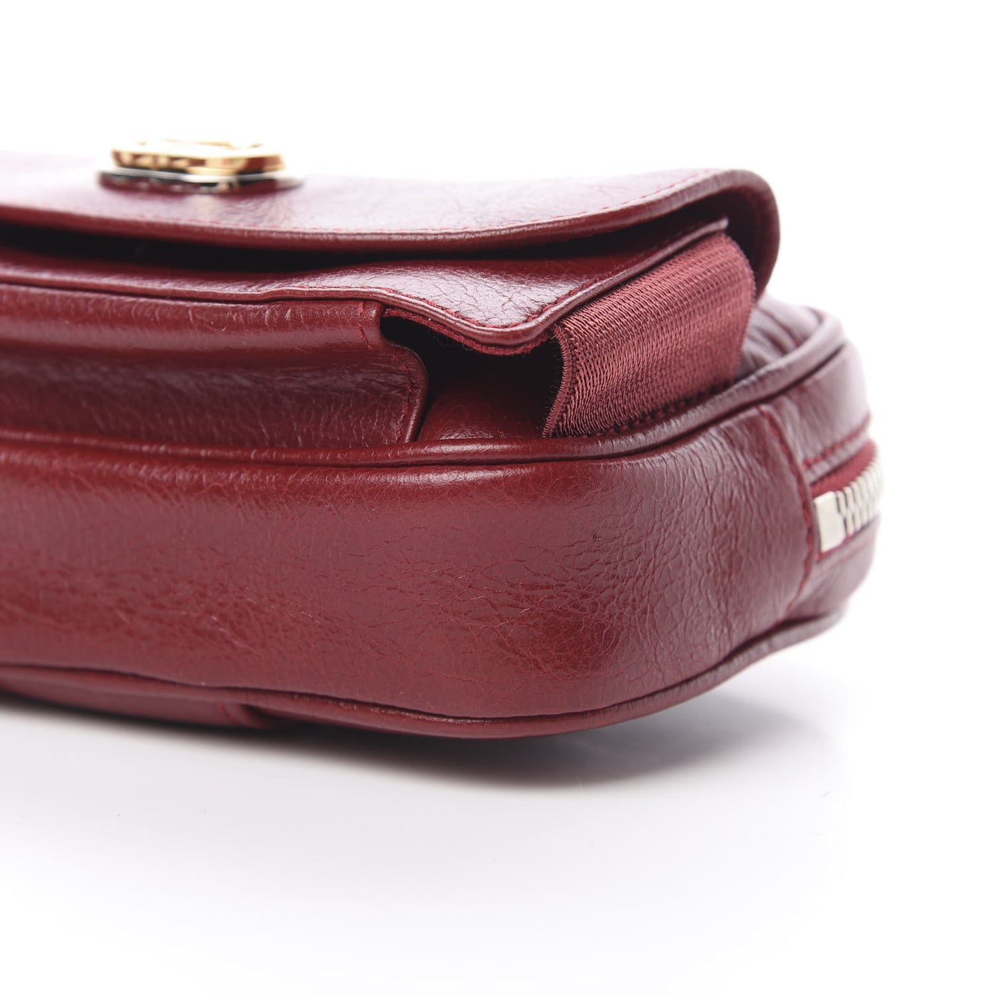 Fluffy Calfskin Mini Morpheus Belt Bag Red