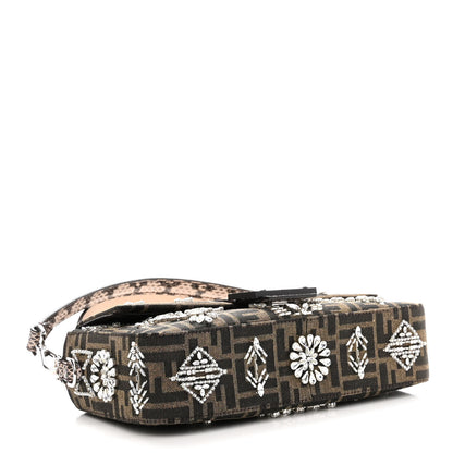 Fendi Re-Edition Elaphe Fabric Jacquard FF 1974 Embroidered Baguette Multicolor 4 of 9