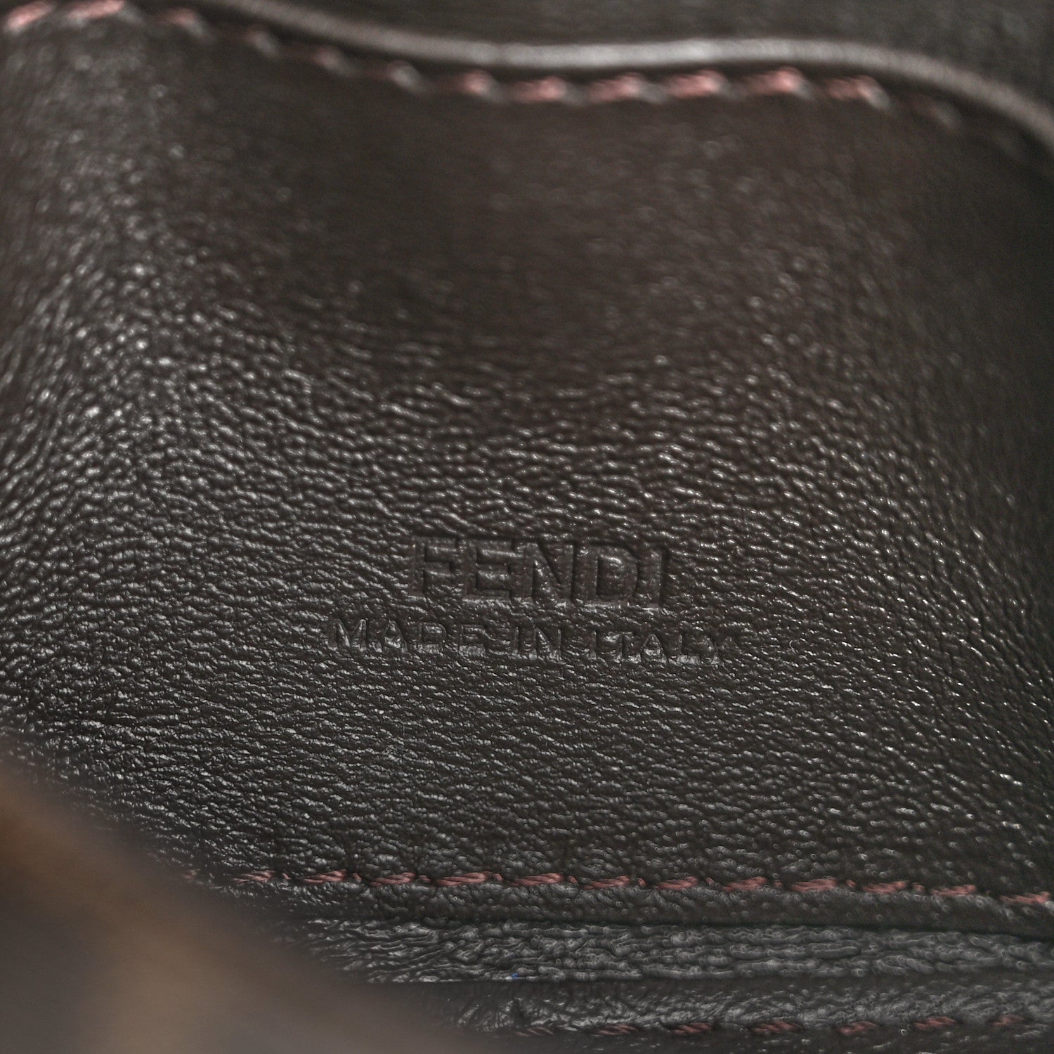 Fendi Glazed Fabric FF 1974 Nano Baguette Charm Mogano Panna 5 of 9