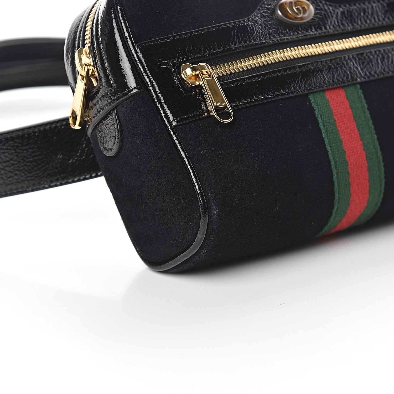 Gucci Suede Small Ophidia Belt Bag 85 34 Black 7 of 8