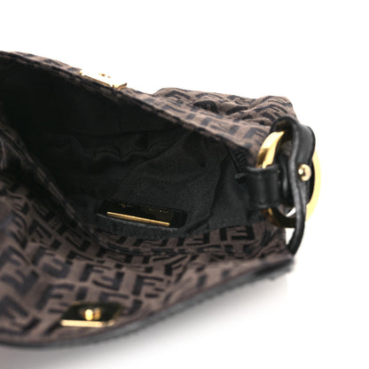 Fendi Zucchino Mini Chef Shoulder Bag Tobacco Moro Black 5 of 12