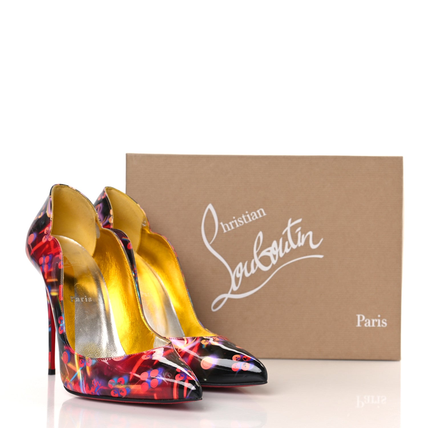 Christian Louboutin Patent Discolaser Hot Chick 100 Pumps 41 Multicolor 8 of 15