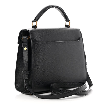 Saint Laurent Grain de Poudre Mini Classic Monogram Cassandra Top Handle Black 3 of 12