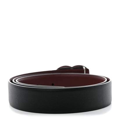 Chanel Calfskin CC Reversible Belt 90 36 Black Burgundy 2 of 6