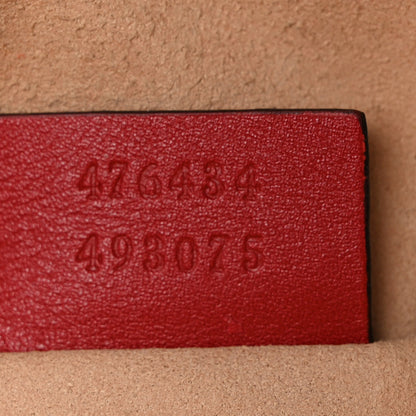 Gucci Calfskin Matelasse GG Marmont Belt Bag 85 34 Hibiscus Red 7 of 9