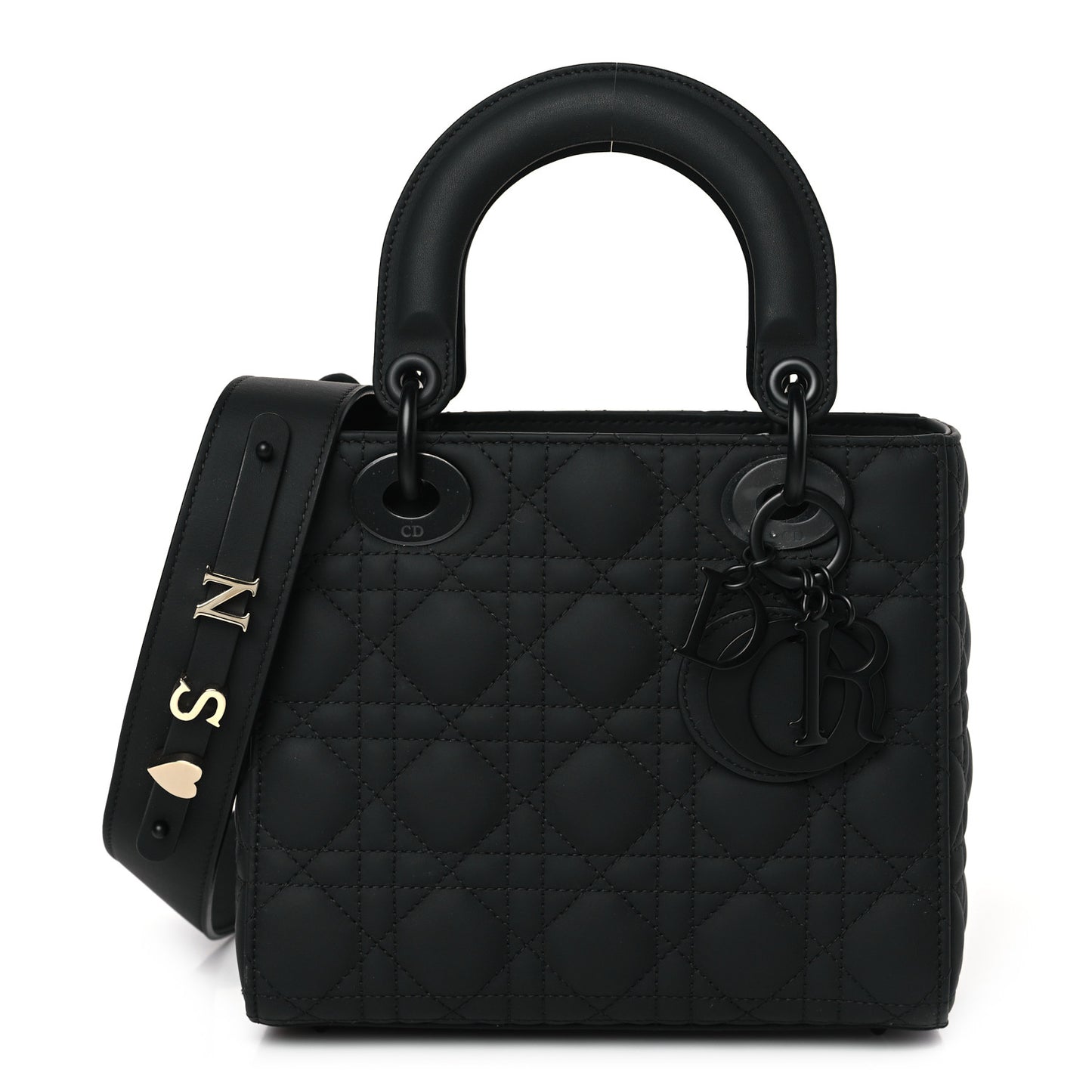 Ultra Matte Calfskin Cannage Small My ABCDior Lady Dior Black