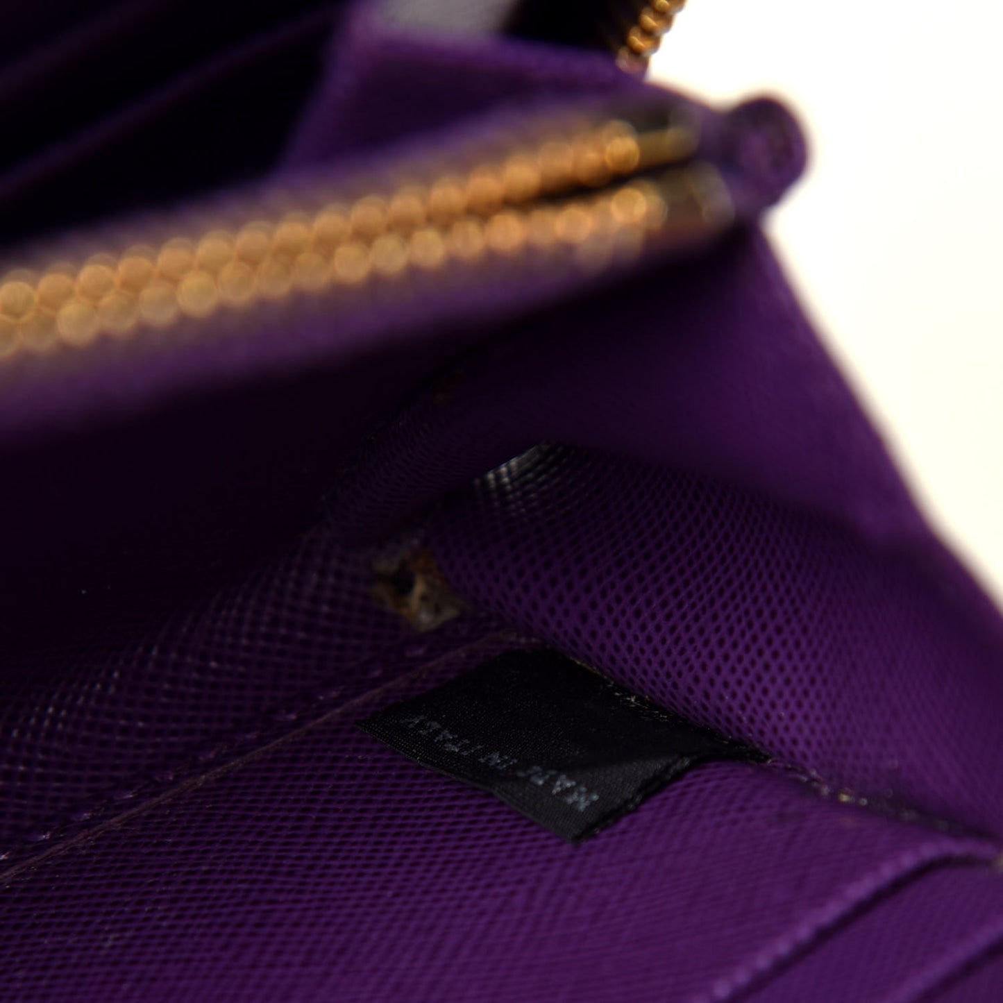 Saffiano Metal Zip Around Wallet Viola