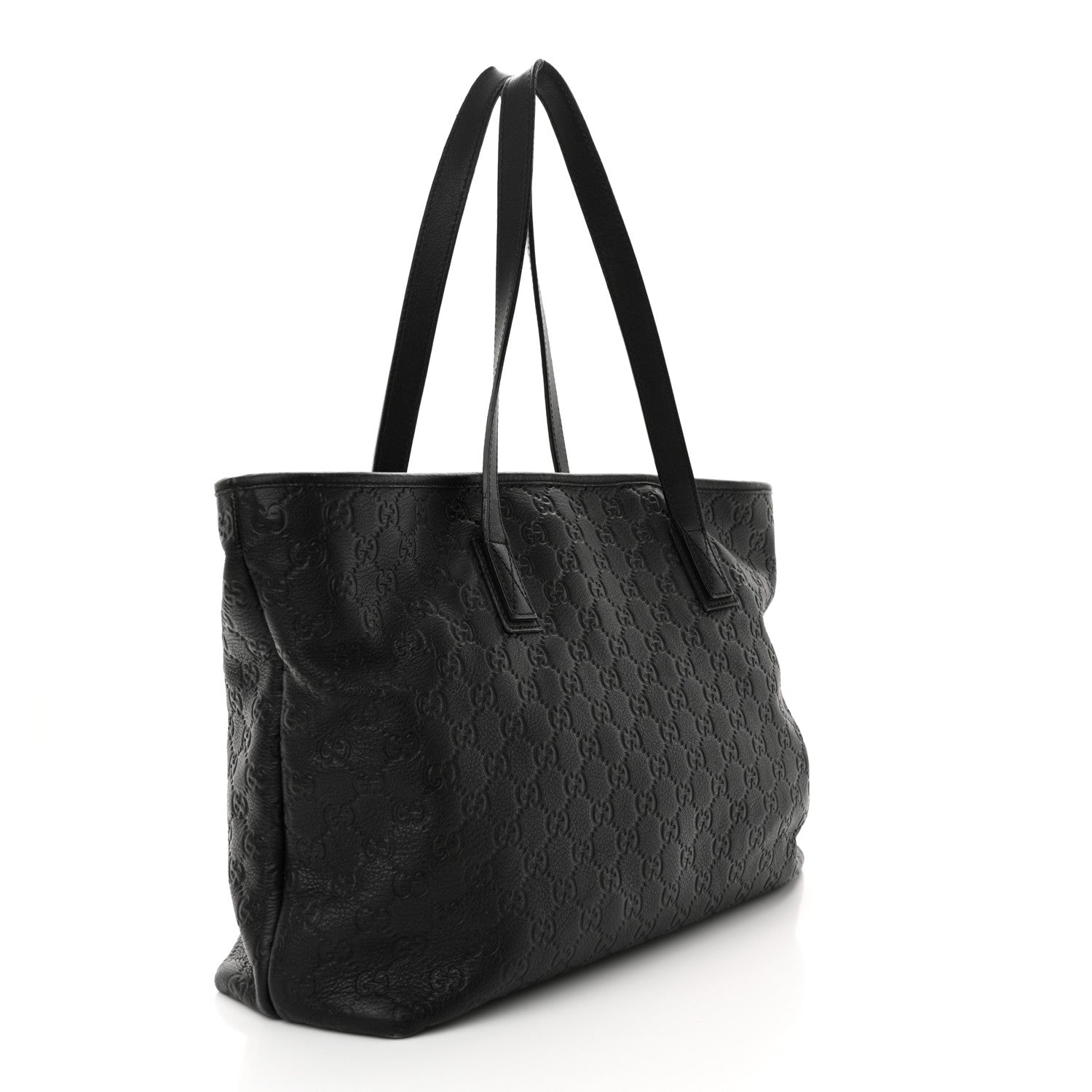Gucci ssima Medium Zippered Shopping Tote Black 2 of 20