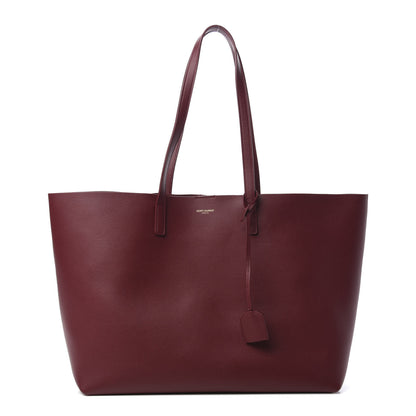 Saint Laurent Calfskin Large Shopping Tote Bordeaux 3 of 12
