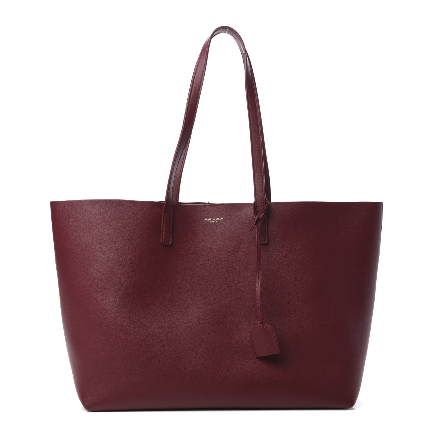 Saint Laurent Calfskin Large Shopping Tote Bordeaux 3 of 12