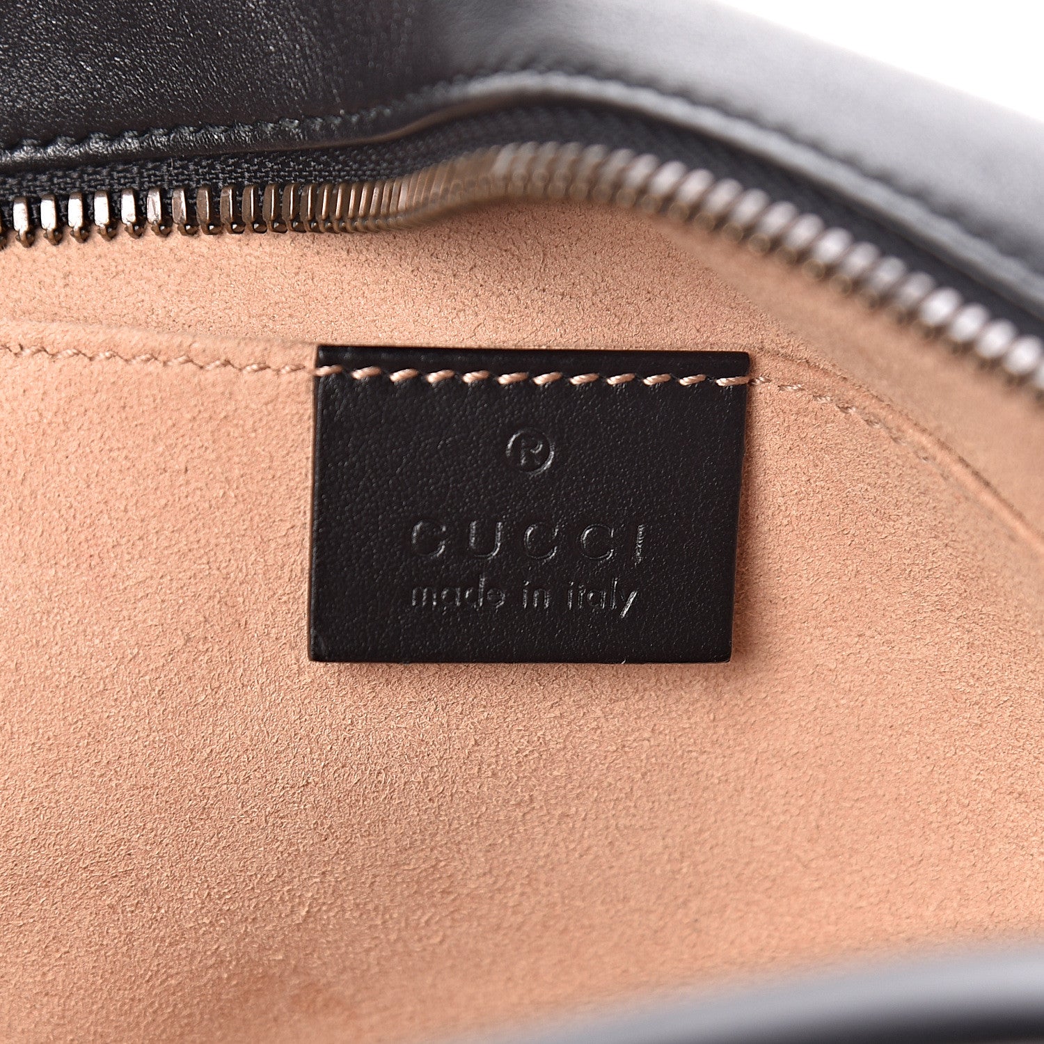 Gucci Calfskin Matelasse Small GG Marmont Chain Shoulder Bag Black 6 of 10