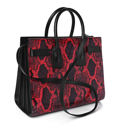 Saint Laurent Python Small Sac de Jour Tote Ruby 2 of 14