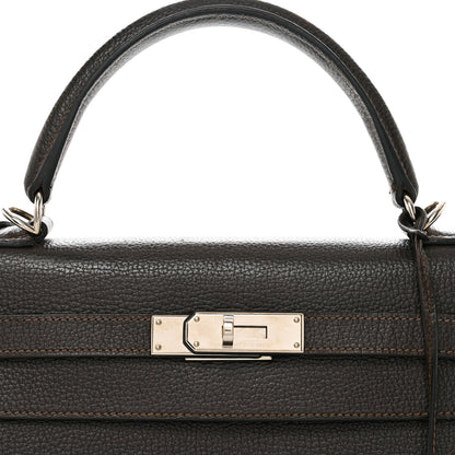 Hermes Vache Liegee Kelly Sellier 32 Chocolate 5 of 14