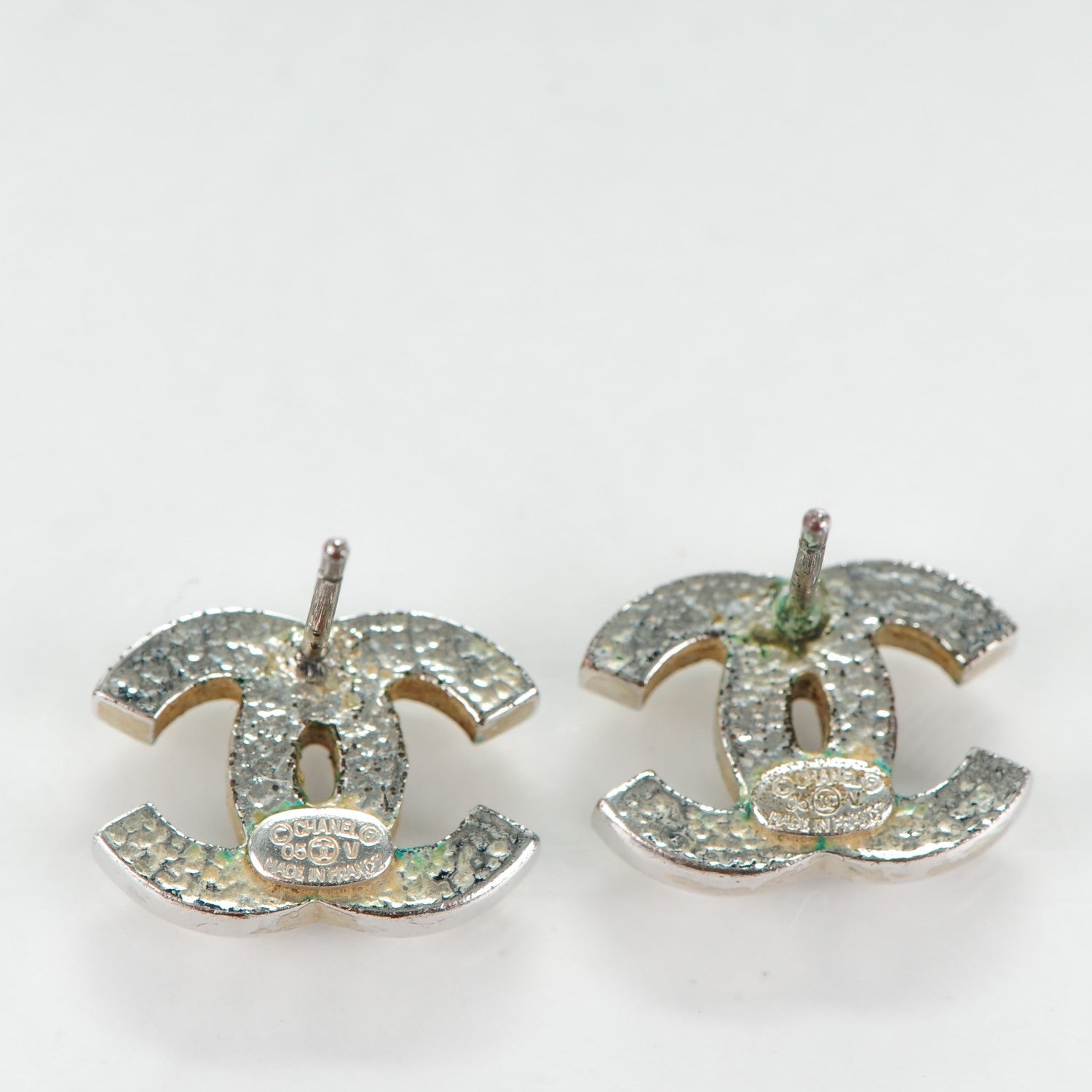 Chanel Crystal CC Earrings Light Grey 5 of 6