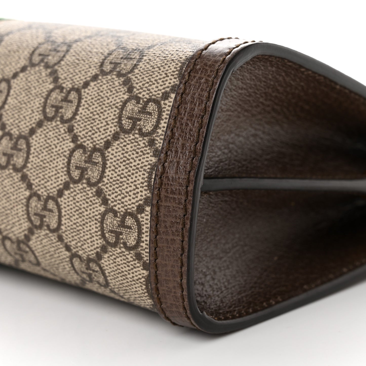 GG Supreme Monogram Web Small Ophidia Chain Shoulder Bag Brown