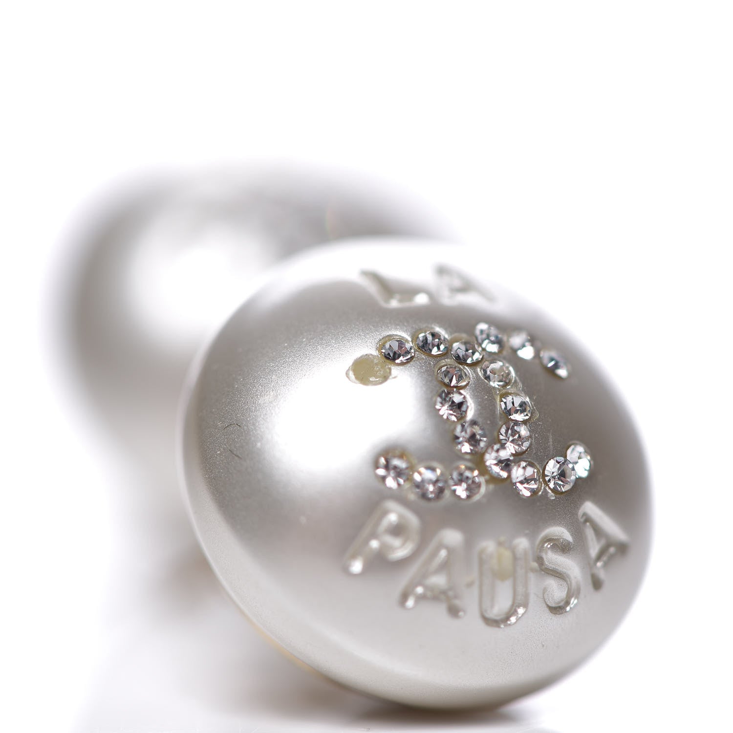 Chanel Pearl Crystal CC La Pausa Earrings 5 of 6
