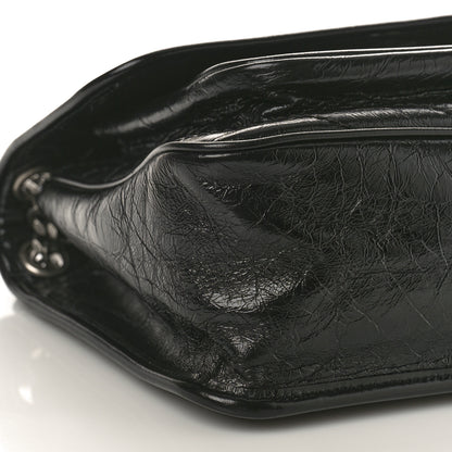Saint Laurent Crinkled Calfskin Matelasse Monogram Medium Niki Chain Satchel Black 8 of 10