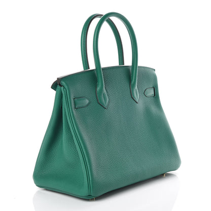 Hermes Taurillon Clemence Birkin 30 Vert Vertigo 4 of 34