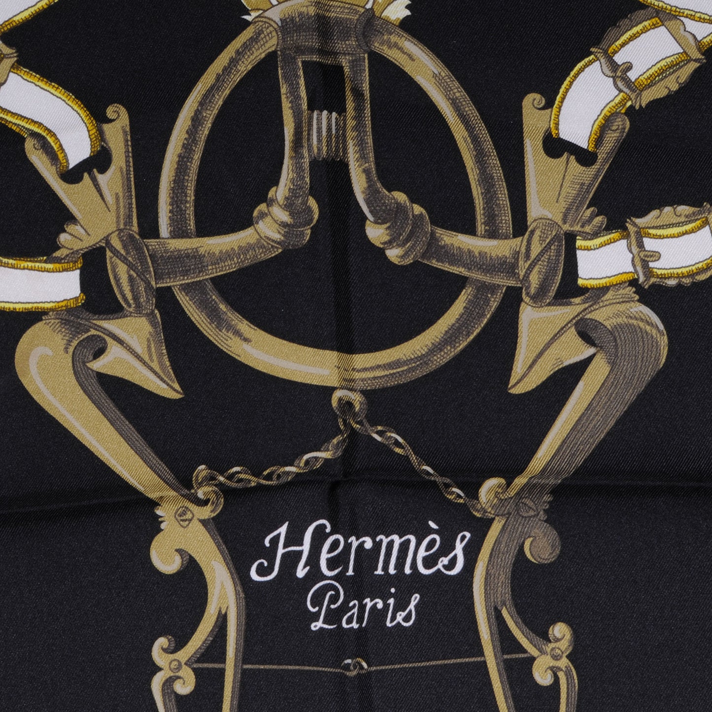 Silk Scarf L'Instruction Du Roy Scarf 90 Black Gold