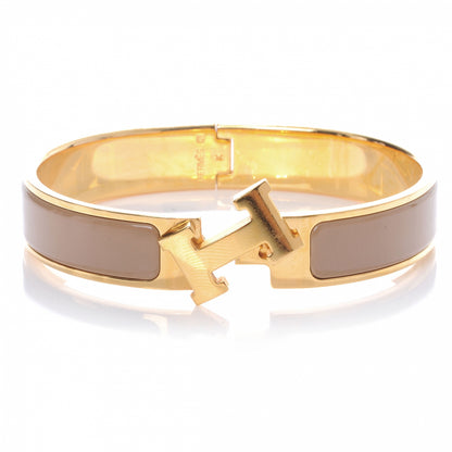 Hermes Narrow Enamel Clic Clac H Bracelet PM Poudre 3 of 5