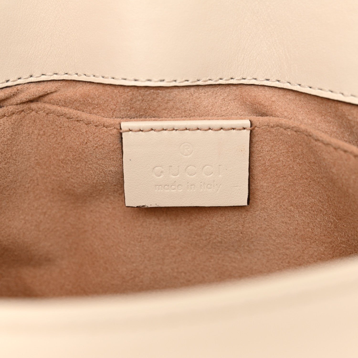Gucci Calfskin Matelasse Mini GG Marmont Shoulder Bag White 6 of 12