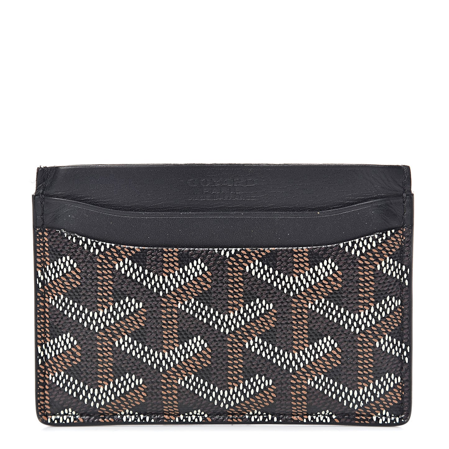 Goyardine Saint Sulpice Card Holder Black