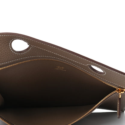 Hermes Togo Backpocket Pouch 30 Etoupe 5 of 6