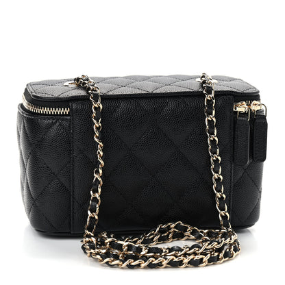 Chanel Caviar Quilted Small Vanity Case With Chain Black 3 of 9