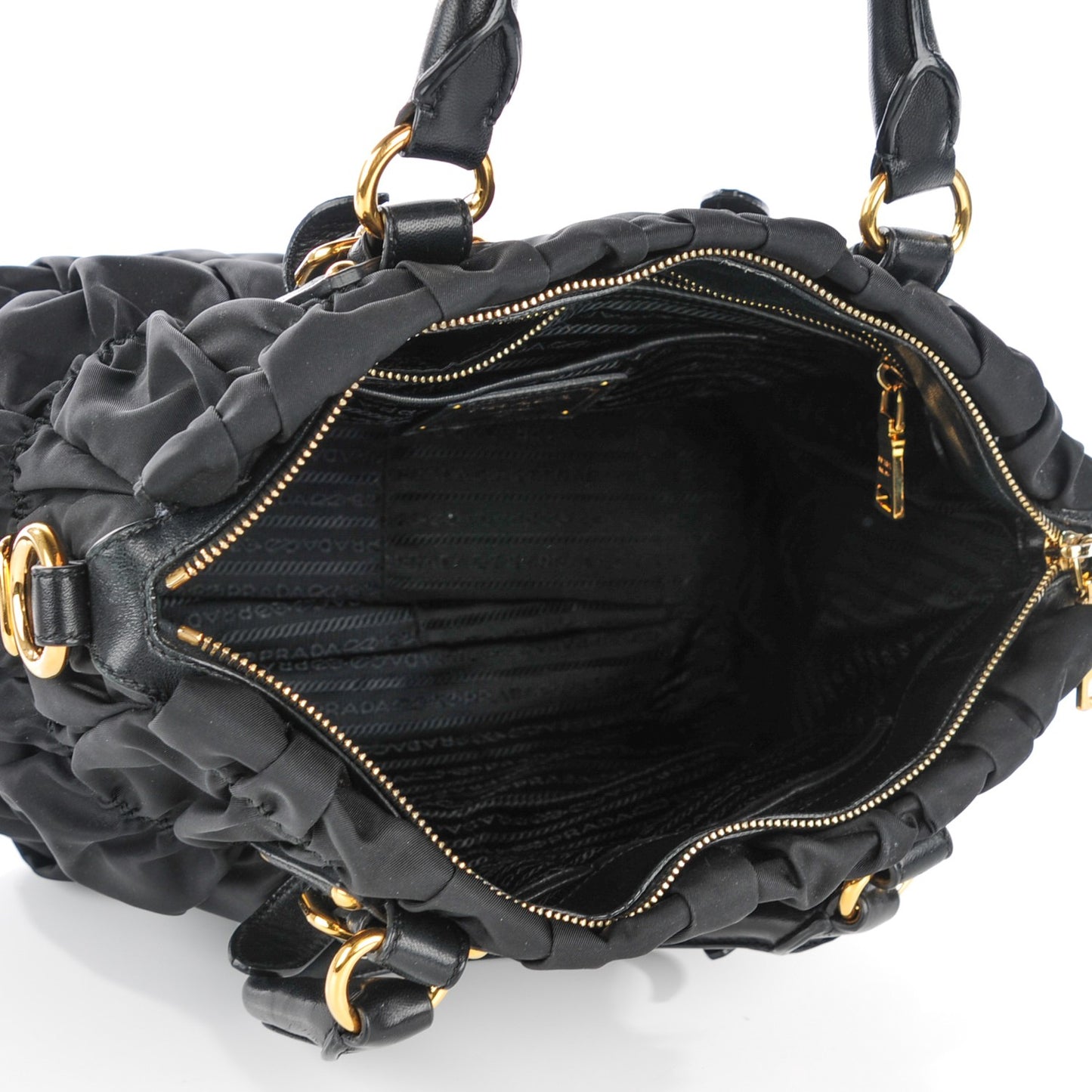 Tessuto Nylon Gaufre Tote Nero Black