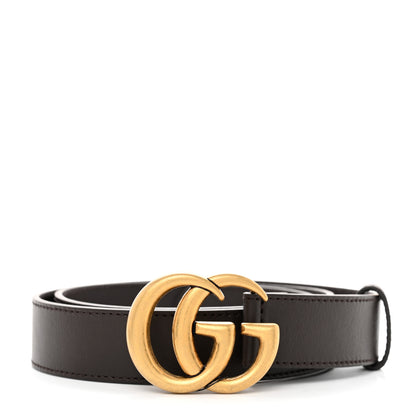 Gucci Moon Calfskin Double G 30mm Belt 90 36 Dark Cocoa 1 of 5