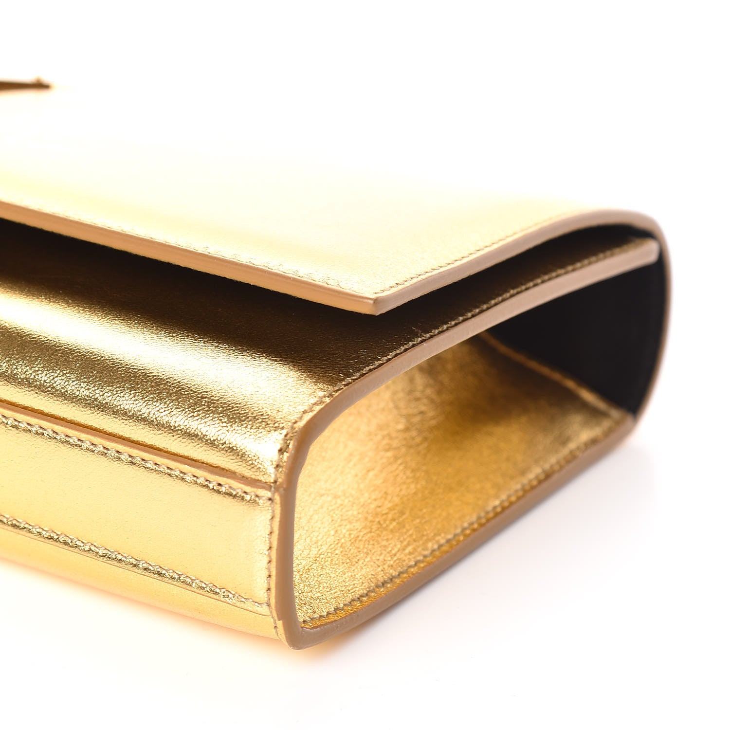 Saint Laurent Metallic Calfskin Monogram Cassandre Clutch Ciad 10 of 10