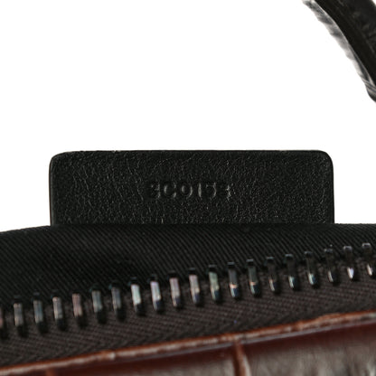 Givenchy Calfskin Crocodile Embossed 3D Stud Medium Antigona Brown 6 of 16