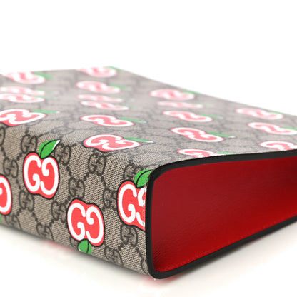 Gucci GG Supreme Monogram Apple Large Cosmetic Case Beige Multicolor Lobster Red 8 of 10